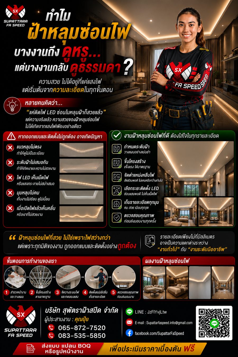 ฝ้าหลุมซ่อนไฟคุณภาพ