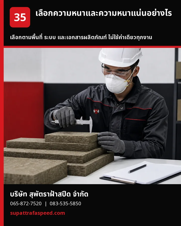ภาพประกอบบทความ เลือกความหนาและความหนาแน่นของ ROCKWOOL อย่างไร ให้เหมาะกับงานจริง